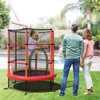 Infans 55" Kids Trampoline Bouncing Jumping Mat Recreational Trampoline W/Enclosure Net - 2 of 4