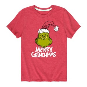 Boys' - Dr. Seuss - The Grinch Merry Grinchmas Short Sleeve Graphic T-Shirt - 1 of 4