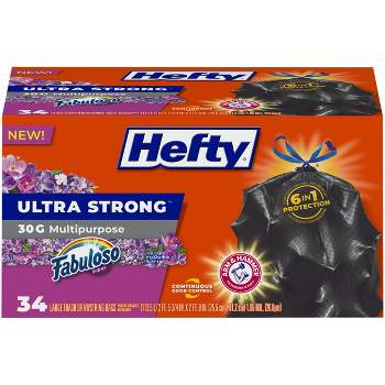 Hefty Flap Tie Small Trash Bags – 4 Gallon – 30 Count