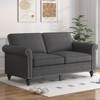 Mjkone Modern Loveseat Sofa Couch with Solid Wood Frame and 4 Gourd Shapes Legs - 2 of 4