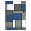 Washable Modern Patchwork Rug Non Slip Low Pile Rug Soft Contemporary Throw Floor Cover Foldable Indoor Carpet for Living Room Bedroom Playroom填 - 4 of 4