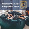 Ultimate Sack 6 Foot Memory Foam Filled Machine Washable Fur Covered Bean Bag Chair with Zipper, Double Stitching, and Durable Inner Liner, Brown - 4 of 4
