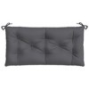 vidaXL Anthracite Garden Bench Cushion - Outdoor Oxford Fabric Seat Cushion with Hollow Fiber Filling - 39.4"x19.7"x2.8" Bench Accessory - 4 of 4