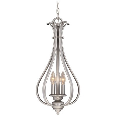 Monrovia Brushed Nickel 3-Light Pendant with Frosted Glass