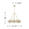 Possini Euro Design Carrine 31 1/2" Modern Pendant Chandelier Ceiling Light Fixture Dining Room Over Table Flower Dimmable Soft Gold Finish Crystal - 4 of 4