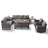 Belord 9PCS Outdoor Sectional Patio Furniture Set, All Weather Conversation with Swivel Patio Chair, Storage Box, L-Shape Sectional Sofa, Coffee Table - 3 of 4