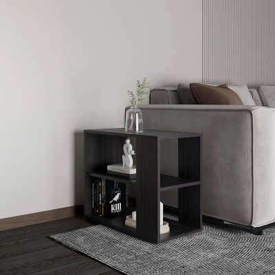NicBex Rustic Sideboard Table with 2 Shelves Entryway Console Table, Hallway Storage Cabinet, 11.8 x 23.6 x 19.7 Inches