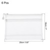 Unique Bargains Travel Office Mesh Double Layer Zip File Storage Pouch 6 Pcs - 2 of 4