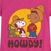 Girls' - Peanuts - Franklin And Snoopy Howdy Fitted Short Sleeve Graphic T-Shirt - 2 of 4
