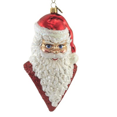 Blu Bom 7.0" Jolly Ol' Santa Bust Christmas Ornament Ho Ho  -  Tree Ornaments