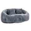 CAVINAS Lazy Loveseat Sofa Bean Bag Chair Couch Accent Floor Soft with Comfort Lounger High Back for Living Room - 2 of 4