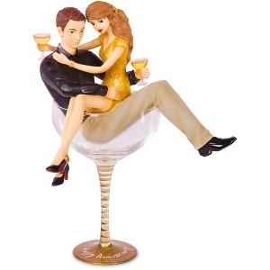 Pavilion Gift Company - Happy Anniversary! - 11.5" Couple in Glass - Drinkware - 1 of 4