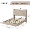 Nasitip Floating Bed Frame with LED Lights, Upholstered Platform Full Bed Frame, No Box Spring Needed - 2 of 4