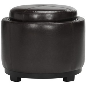 Chelsea Round Tray Ottoman - HUD8232 - Safavieh Couture - 1 of 4