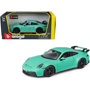Porsche 911 GT3 Light Green 1/24 Die cast Model Car by Bburago - 1 of 4