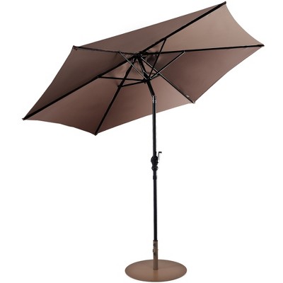Costway 10ft Patio Umbrella Outdoor W/ 59 LBS Heavy-Duty Round Umbrella Stand