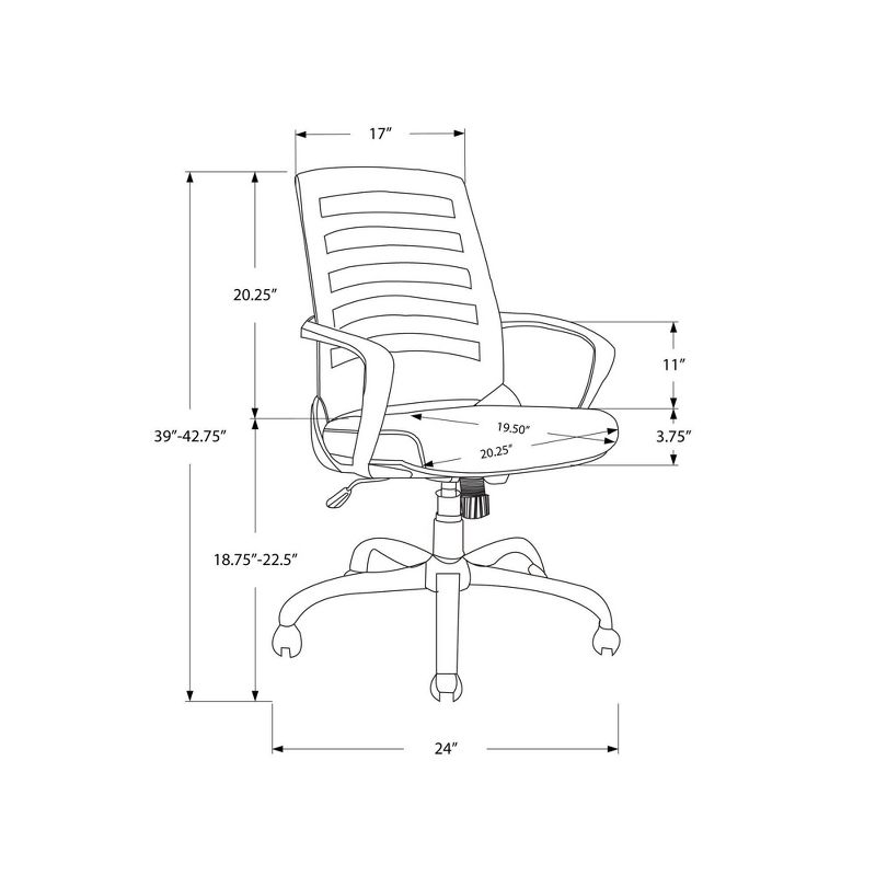 Office Chair Mesh Multi Position White - EveryRoom, 5 of 8
