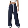 PINSPARK Wide Leg Sweat Pants for Womens High Waisted Baggy Sweatpants Casual Drawstring Workout Pants with Pockets - 4 of 4