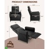 PU Leather Recliner Chair - Power Adjustable Single Sofa with Remote Control - 4 of 4