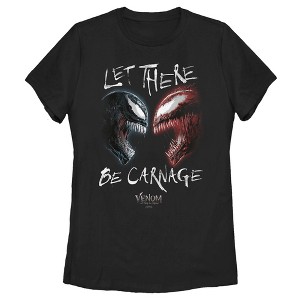 Women's Marvel Venom: Let There be Carnage Black Vs. Red T-Shirt - 1 of 4