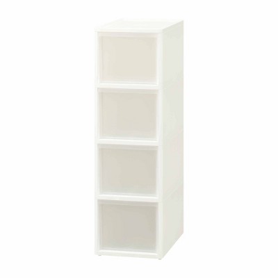 JEJ Astage Reinforced Multi-Purpose Storage Drawer C Medium White Clear