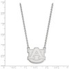 Black Bow Jewelry 10k White Gold Auburn Tigers NCAA Necklace 18 Inch - 2 of 4