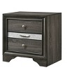 Gulches Nightstand 26 Inch Height Charcoal Gray 2 Regular Drawers 1 Jewelry Drawer - 2 of 4