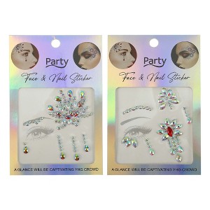 Unique Bargains Eye-catching Face Rhinestone Stickers - 1 of 4