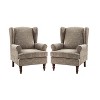 Set of 2 Umberto Traditional Accent Armchair with Turned Legs | ARTFUL LIVING DESIGN - 2 of 4