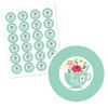 Big Dot of Happiness Floral Let's Par-Tea - Garden Tea Party Circle Sticker Labels - 24 Count - 2 of 4