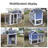 LAOTIES Large Outdoor Wooden Rabbit Hutch,Bunny Cage with Waterproof Roof,No-Leak Pull-Out Trays,Nesting Box,Expandable Small Animal House - 3 of 4