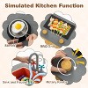 Costzon Kids Sandbox, Wooden Sand Pit with Kitchen Accessories, Water Faucet, Bench Seat & Liner, Outdoor Play for Ages 3–8 (Backyard) - 3 of 4