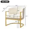 Accent Chair Upholstered Armchair Cozy Reading Chair with Gold Metal Frame - ModernLuxe - 3 of 4