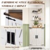 AMERLIFE Farmhouse 68" Tall Corner Cabinet, Tall Storage Cabinet with Barn Door - 4 of 4