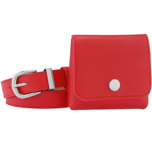 INSPIRE CHIC Women's Fanny Pack Faux Leather Belts with Removable Mini Pouch Small Purse Waist Belt Bag 1 Pc - 1 of 4