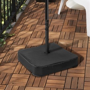 Square Metal Patio Umbrella Base For Garden in Black - 1 of 4