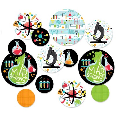 Big Dot of Happiness Scientist Lab - Baby Shower or Birthday Party Giant Circle Confetti - Party Decorations - Large Confetti 27 Count