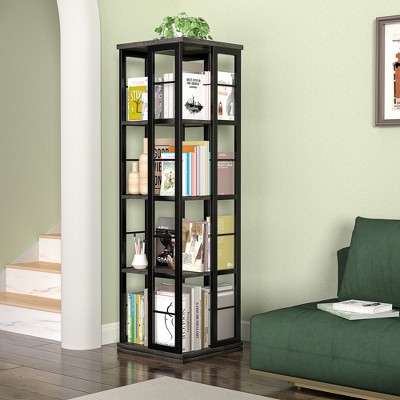 Aheaplus Rotating Bookshelf, Corner Bookshelf