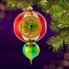 Huras Family 7.5 Inch Poinsettia Blooms Christmas Tree Ornament , Christmas Decor Classic Merry & Bright Reflector Drop (1PC) - 2 of 4