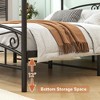 The Misty Moon Queen Size Metal Canopy Bed Frame with Headboard and Footboard Black - 4 of 4