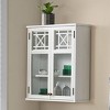 27"x29" Derby Wall Mounted Bath Storage Cabinet with Glass Doors White - Alaterre Furniture - 3 of 4