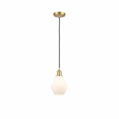 Cindyrella - 1 Light Cord Hung Mini Pendant In Industrial Style-10 Inches Tall and 6 Inches Wide