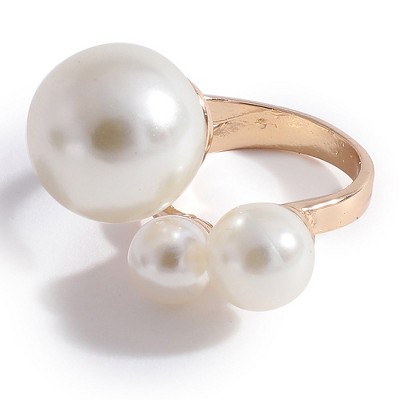 SOHI Women's Brown Snowball Cocktail Ring