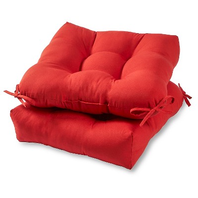 Kensington Garden 2pc 20x20 Solid Outdoor Chair Cushions Kiwi : Target