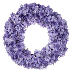 Vickerman 20" Real Touch Hydrangea Wreath - 1 of 4
