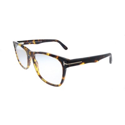 Tom Ford Soft FT5662-B 056 Unisex Square Eyeglasses Shiny Vintage Havana 56mm