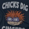 Rugrats Chicks Dig Gingers Adult T Shirt, Navy - image 2 of 4