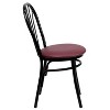 Emma and Oliver 2 Pack Fan Back Metal Chair - Vinyl Seat - 4 of 4