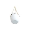 Galiot White Round Cutout Decorative Hanging Terracotta Planter w/ Jute Rope - 4 of 4