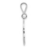 Black Bow Jewelry 14k White Gold, Maci Collection, LG Filigree Script Initial A Pendant - 2 of 4